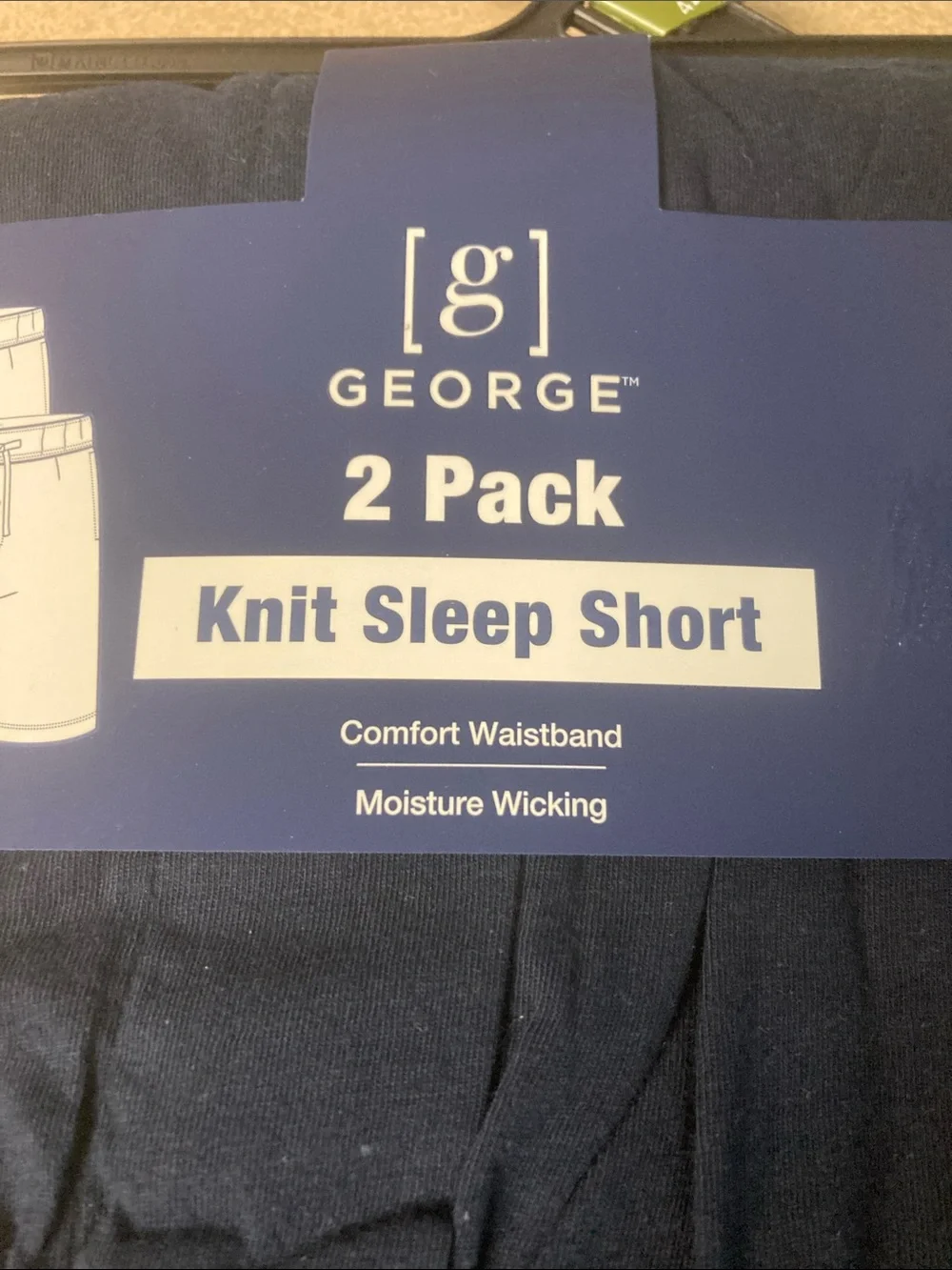 George 2-Pack Knit Sleep Shorts - Navy & Light Gray